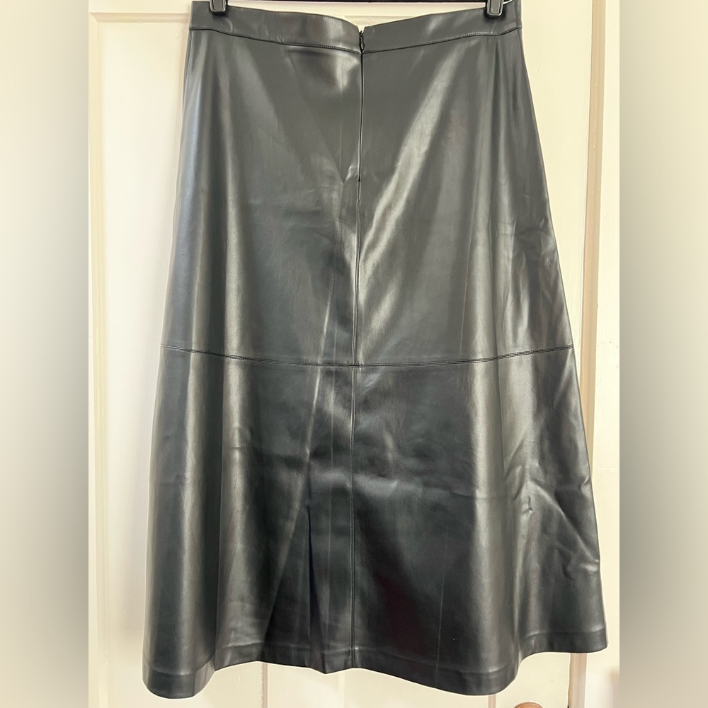 JOE’S JEANS BLACK TAVI VEGAN LEATHER SKIRT - Picture 6 of 7
